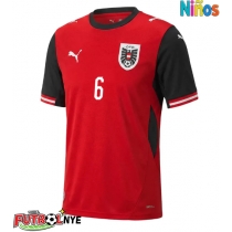Camiseta Austria Nicolas Seiwald #6 Primera Equipación para niños Mundial 2026 manga corta (+ pantalones cortos)
